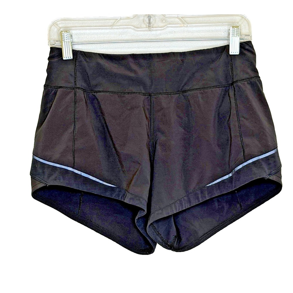 Lululemon Speed Up Shorts Womens Size 4 Black Lined Pocket Athletic Running Gym